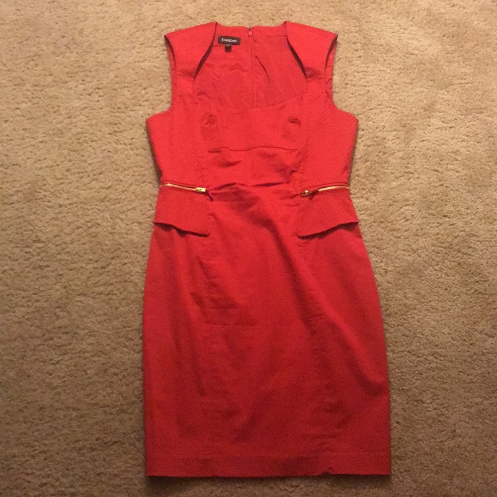 Red bebe dress size 8